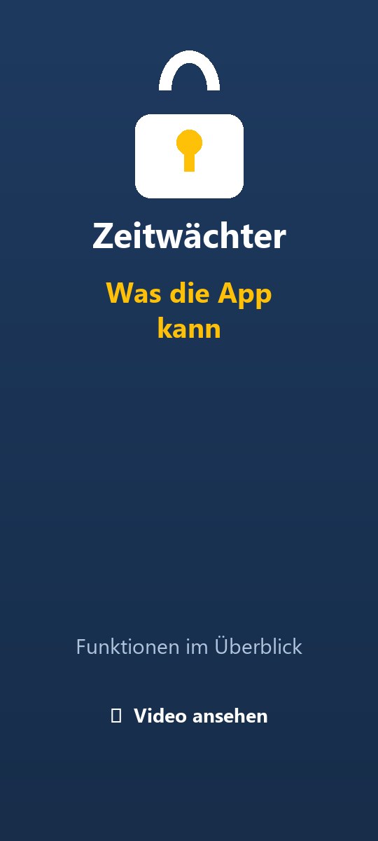 Vorschau: Rundgang durch die Funktionen von Zeitwächter